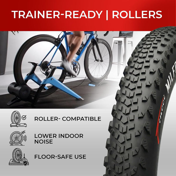 Fincci Milford Gravel 700x45c Bike Tire - Pair Lightweight Aramid 700c Tires 47-622 with 1mm Nylon Puncture Proof - Foldable 28 inch Bicycle Tyres for Gravel, Touring, Hybrid Bikes - 60 TPI