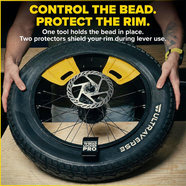 Ultraverse Bike Tire Bead Holder & Rim Protector Combo – Motorcycle Tire Installation Aid Kit for Dirt Bikes, Motocross, E-bike & Off-Road Wheels