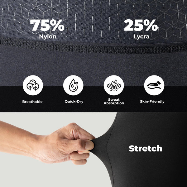 ROCKBROS Men's Cycling Pants with 3D Padding, Breathable Bike Tights for Road MTB Riding with Pockets Black