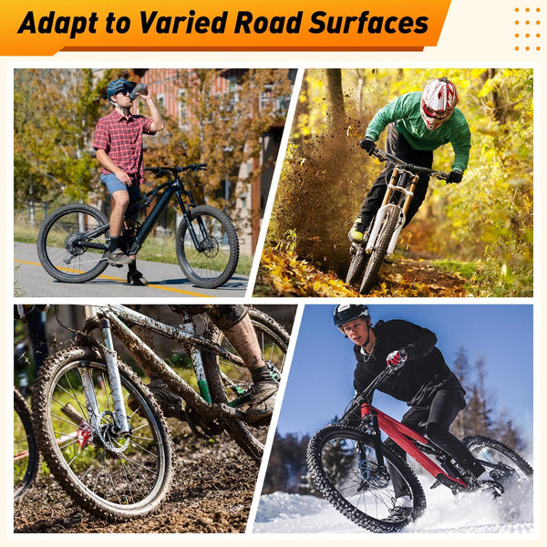 24/26x1.95” Bike Tire, 2 Pack 24/26x1.95 Folding Bicycle Tire and Tube, 24/26 Inch Mountain Bike Tires,Replaceable 26/24 Inch Bike Tires with Repair Tools for MTB,BMX