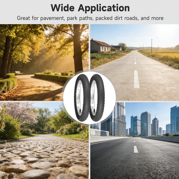 2 PCS 14/16/18x2.125" Bike Tires and Tubes, 14 Inch Bicycle Tires 57-305/16x2.125 Inch Bike Tire 57-355/18 x 2.125 Inch Bicycle Tire and Tube Combo