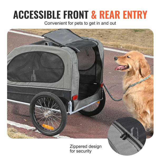 VEVOR Dog Folding Bike Trailer - 66/88 lbs.