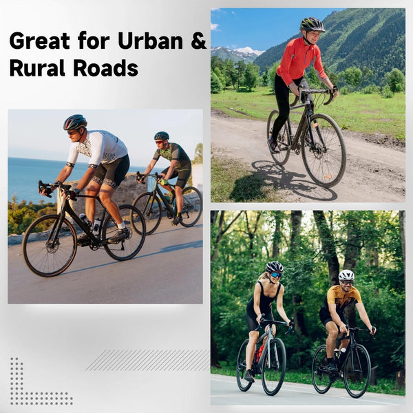 yeesport 700 x 28c Road Bike Tires, 2 Pack Foldable (28-622) 700c x 28 Bike Tire and 700x28c Tube Presta Valve 60mm, 700c Bike Tire & Tire Lever Rim Strips