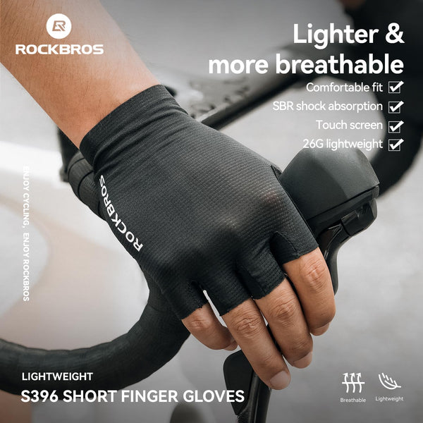 ROCKBROS Cycling Gloves for Men Women - Breathable Gel Pad Road Mountain Bike Gloves - Touch Screen Anti-Slip MTB Gloves for Cycling Workout Outdoor Sports