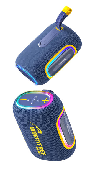 Portable Wireless Waterproof Bluetooth Speaker, 65W Output, RGB Lights, 10M Range, TWS Connection, AUX/TF Card (Black)