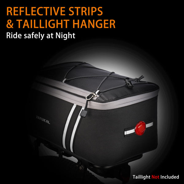 Waterproof Rear Bike Rack Bag with Rain Cover.