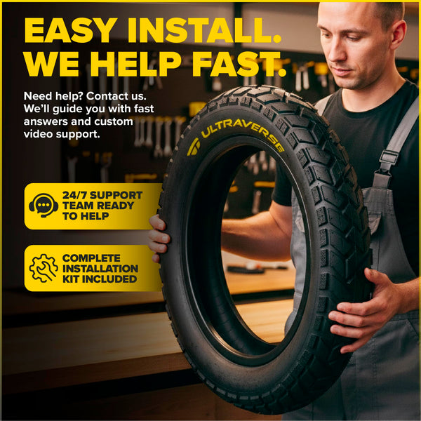 ULTRAVERSE 20x4 E-Bike Fat Tire - Robust, High-Performance 20inch Fat Tyre for MTB and Ebikes, Durable All-Terrain Directional Tread, Superior Density for Street & Trail Adventures-2 Unit