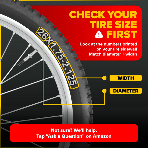Ultraverse Bike Inner Tube for 26, 27.5 X 1.75/1.95/2.10/2.125 inch Bicycle tire Sizes with Presta Valve - Rubber Tubes for Mountain and Trail, Cruisers, MTB, and All Terrain Bikes – Set of 2