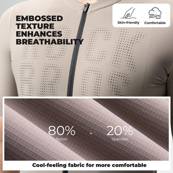 ROCKBROS Cycling Jersey Men Bike Jersey Short Sleeve with Zipper Pocket Breathable Quick-Drying Road Mountain Running