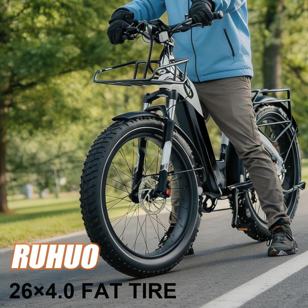 2-Pack 26x4.0 Fat Bike Tire, 26 Inch Mountain Bike Tires & Tubes Set, Folding Replacement Bicycle Tires with Tire Levers for Off-Road Bike and Ebike