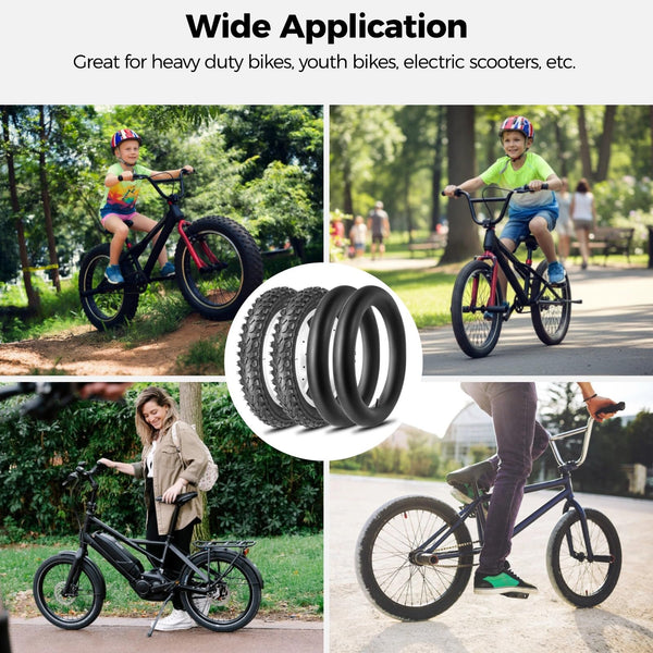 yeesport 12 1/2 x 2 1/4 Tire, 2 Pack 12.5" Kid Bike Tire & 12.5x2.25 Inner Tubes, 12.5" Heavy Duty Bike Tubes Schrader Valve,12 ½X2 ¼ Electric Scooter Tires MTB Tires