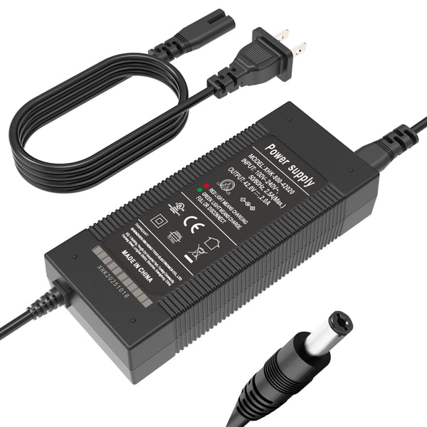 EVAPLUS UL Certified 42V 2A Power Adapter,Electric Scooter Charger Compatible with Ninebot Segway Scooter ES2/ ES4/ E22/ F20A/ F25/ F30/ F40/D18/D28/D40 KickScooters(1-Prong Connector-0.31inch)