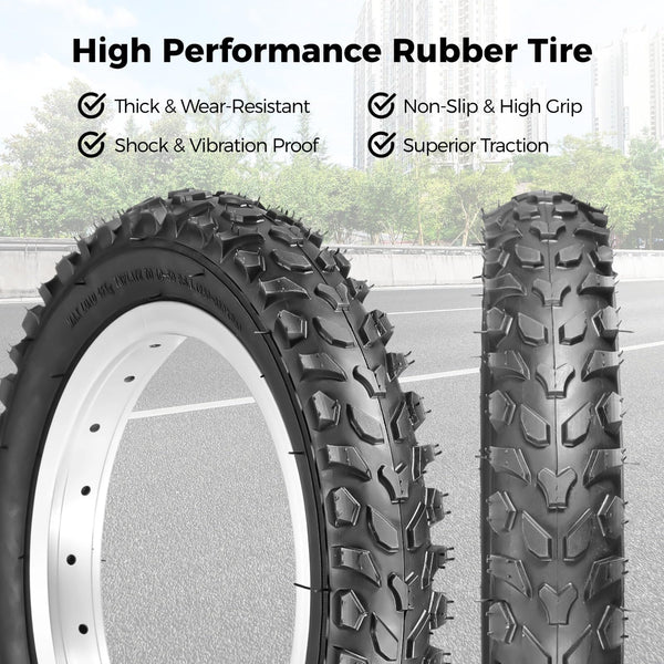 yeesport 12 1/2 x 2 1/4 Tire, 2 Pack 12.5" Kid Bike Tire & 12.5x2.25 Inner Tubes, 12.5" Heavy Duty Bike Tubes Schrader Valve,12 ½X2 ¼ Electric Scooter Tires MTB Tires