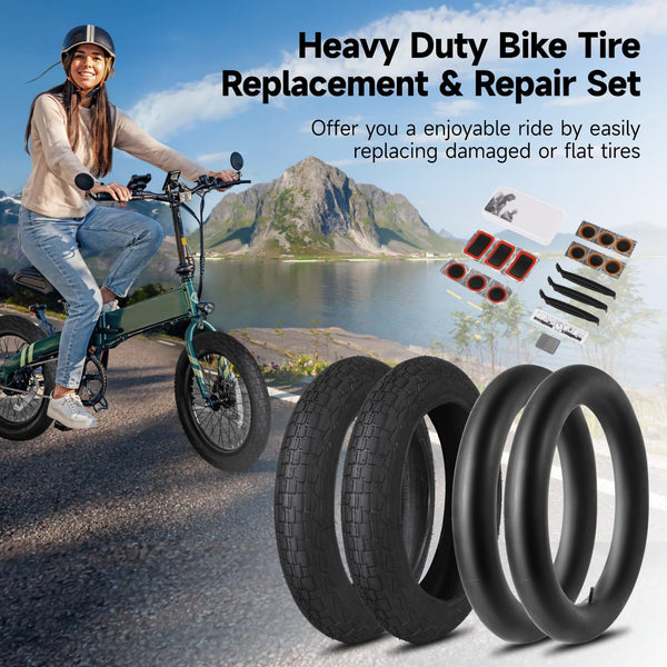 yeesport 12 1/2 x 2 1/4 Tire, 2 Pack 12.5" Kid Bike Tire & 12.5x2.25 Inner Tubes, 12.5" Heavy Duty Bike Tubes Schrader Valve,12 ½X2 ¼ Electric Scooter Tires MTB Tires