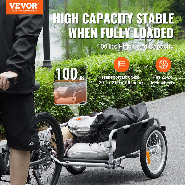 VEVOR E-Bike Cargo Trailers Heavy-Duty Bicycle Wagon Cart, Foldable - TRIPPER ELECTRIC BIKES