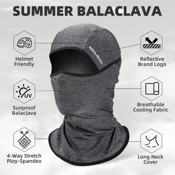 ROCKBROS Cooling Balaclava Face Mask with Glasses Holes Summer Shiesty Mask for Men Women