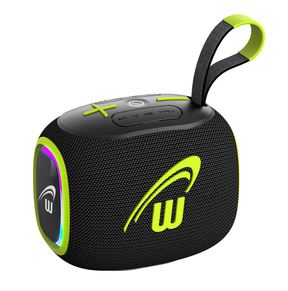 Portable Bluetooth Speaker, 10W, Wireless BT5.3 Range 10m, RGB Lights, Party Box Mini (Black)