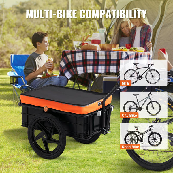 VEVOR E-Bike Cargo Trailers Heavy-Duty Bicycle Wagon Cart, Foldable - TRIPPER ELECTRIC BIKES