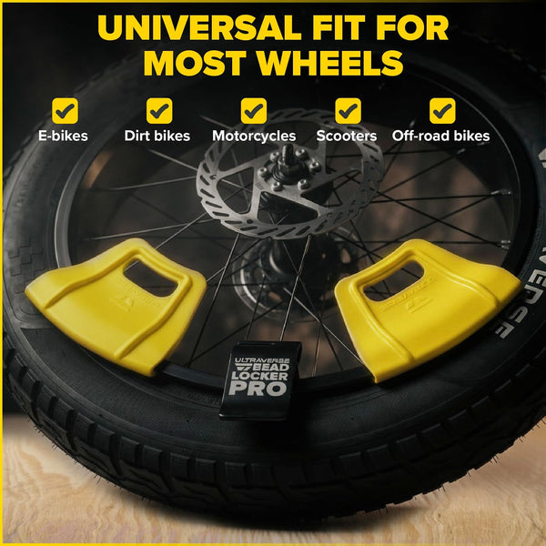 Ultraverse Bike Tire Bead Holder & Rim Protector Combo – Motorcycle Tire Installation Aid Kit for Dirt Bikes, Motocross, E-bike & Off-Road Wheels