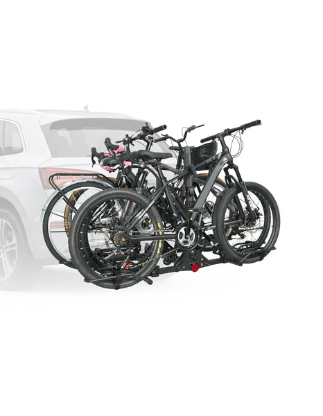 Young Hitch Mount Bike Rack with Ramp, 200 lbs. Capacity for 2 E-Bikes, Fat Tire and Standard, fits Cars, SUVs, RVs, Trailers with 2 Inch Receiver