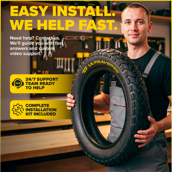 ULTRAVERSE 20x4 E-Bike Fat Tire - Robust, High-Performance 20inch Fat Tyre for MTB and Ebikes, Durable All-Terrain Directional Tread, Superior Density for Street & Trail Adventures-2 Unit