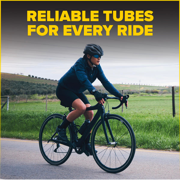 Ultraverse Bike Inner Tube for 700x23-25c, 700x28-32c, 700x35-43c 28 inch Bicycle Wheel Sizes with 48mm Presta Valve - Butyl Rubber Tubes for Road and Gravel Bikes - 2 Tubes, 2 tire levers Included