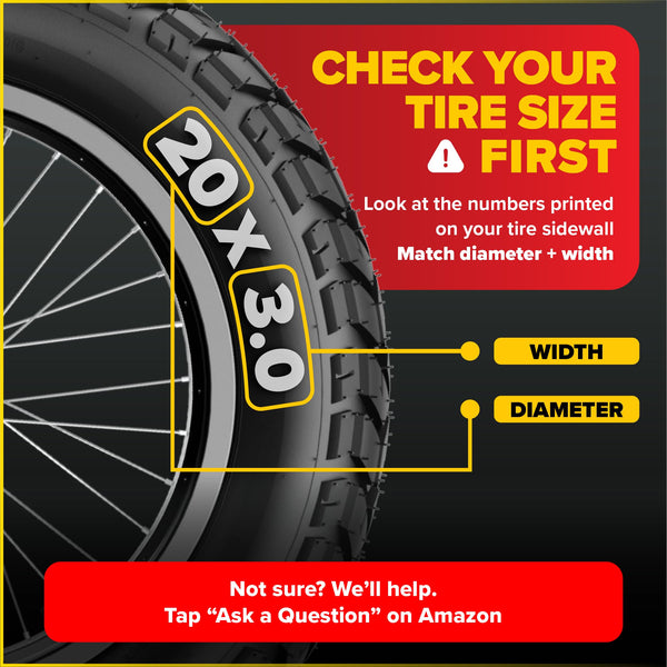 Ultraverse 20x4.0, 24x4.0, 26x4.0, 20x3.0, 26x3.0, 16x3.0, Inner Tube Set with Schrader Valve - Ideal for Mountain Bikes & E-Bikes with Fat Tires - Durable & Reliable 2 Pack with Tire Levers - TRIPPER ELECTRIC BIKES