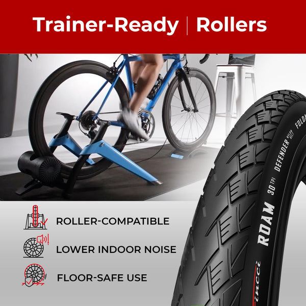 Fincci City 700x35c Bike Tire with 700c Bike Tube Schrader/Presta - 2er Foldable 700c Tires, 37-622 with 1 mm Puncture Resistant - Kevlar Road Bike Tires 28 inch for Touring, Hybrid, Electric Bicycles