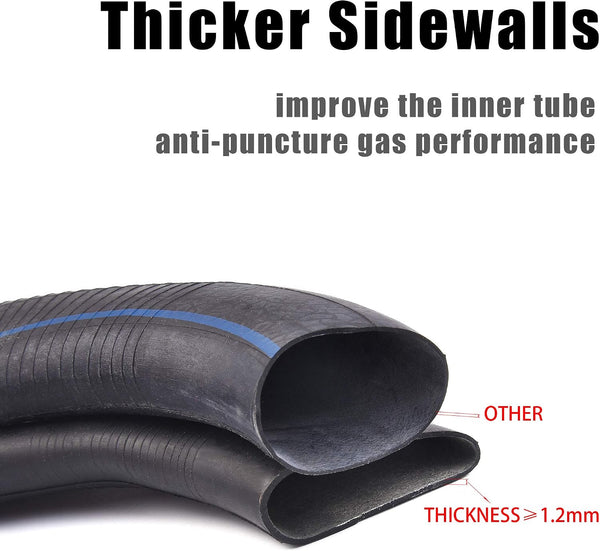 2.75-17 Inner Tube 70/100-17 Dirt Bike Tube Heavy Duty Thicken (2 Pack) with Straight Stem TR-4 Replacement for Pit PRO Trail Dirt Bike Off-Road RM
