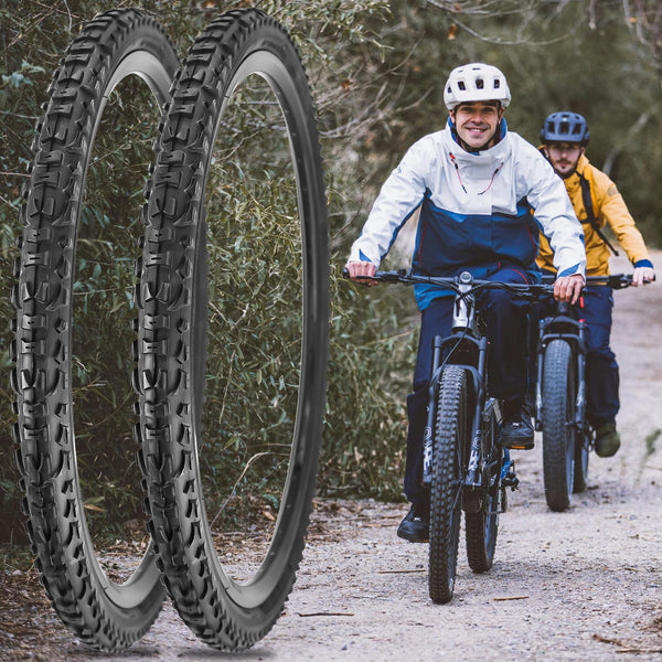 2 Pack 26 X 1.95 Bike Tires 26 X 1.75/1.95/2.125 Replacement Bicycle Tires or Set with Inner Tubes AV 32mm Schrader Valve Suitable for Mountain Beach Cruiser Bike Replacement Tires & Tubes