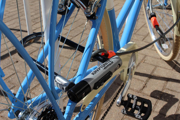 Kryptonite Kryptolok Mini-7 Bike U-Lock with Cable, Heavy Duty Anti-Theft Bicycle U Lock, 12.7mm Shackle and 10mm x4ft Length Security Cable with Mounting Bracket and Keys | bike-locks