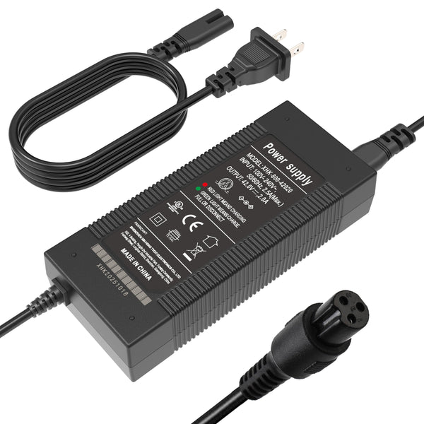 EVAPLUS UL Certified 42V 2A Power Adapter,Electric Scooter Charger Compatible with Ninebot Segway Scooter ES2/ ES4/ E22/ F20A/ F25/ F30/ F40/D18/D28/D40 KickScooters(1-Prong Connector-0.31inch)