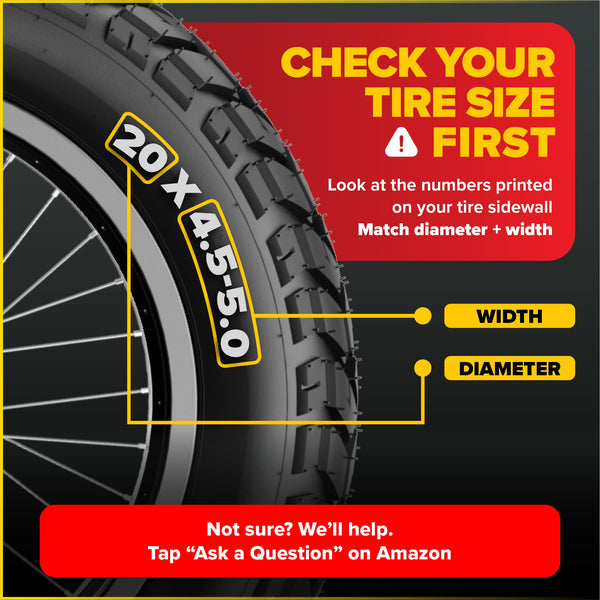 Ultraverse 20x4.0, 24x4.0, 26x4.0, 20x3.0, 26x3.0, 16x3.0, Inner Tube Set with Schrader Valve - Ideal for Mountain Bikes & E-Bikes with Fat Tires - Durable & Reliable 2 Pack with Tire Levers - TRIPPER ELECTRIC BIKES