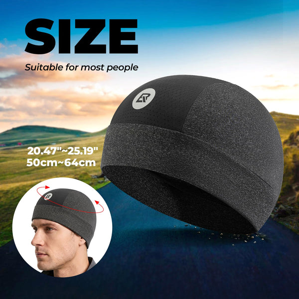 ROCKBROS Cooling Skull Caps for Men Women,Hard Hat Liner Helmet Liner Cycling Cap Motorcycle Sweat Wicking Head Wrap 2 Packs