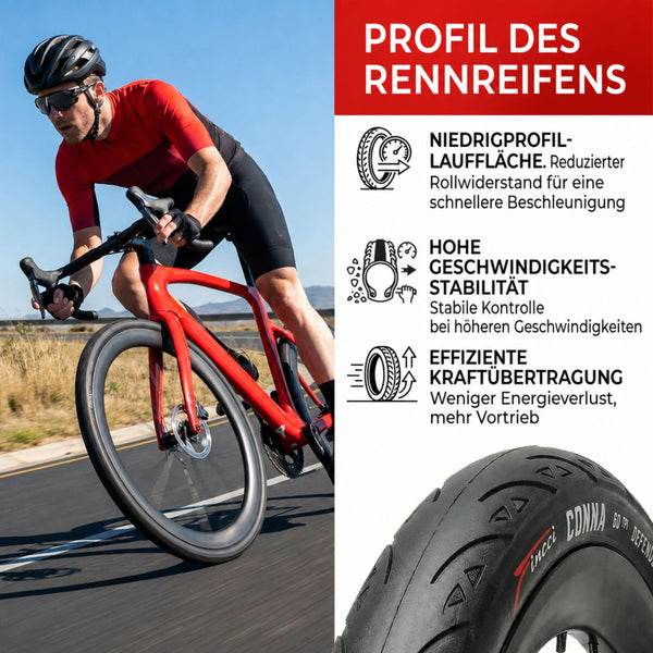 Fincci Conna Pair 700x23c Tires Road Bike 23-622 Foldable Bike Tire 60TPI with 1mm Antipuncture Protection for Cycling Racing Touring - Pack of 2 Bicycle Tires 700 x 23c