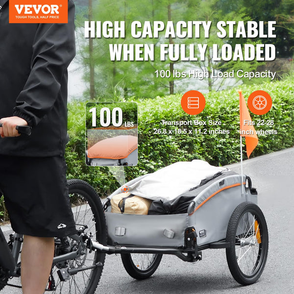 VEVOR E-Bike Cargo Trailers Heavy-Duty Bicycle Wagon Cart, Foldable - TRIPPER ELECTRIC BIKES