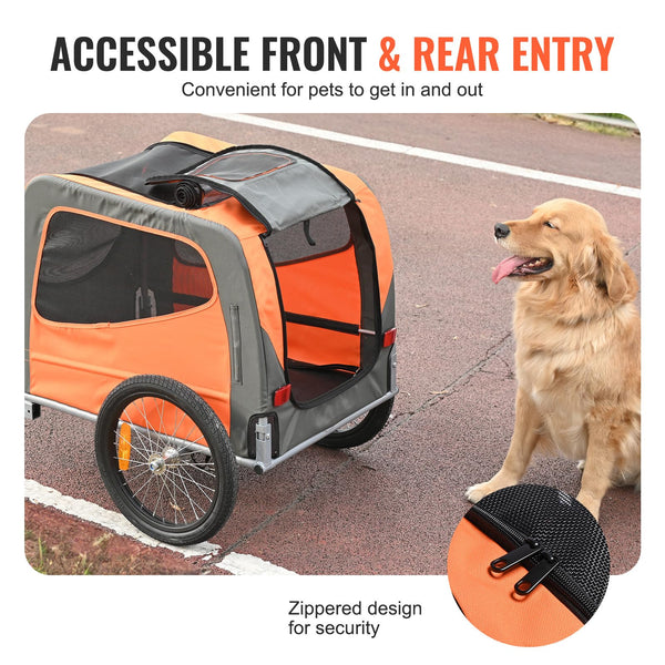 VEVOR Dog Folding Bike Trailer - 66/88 lbs.