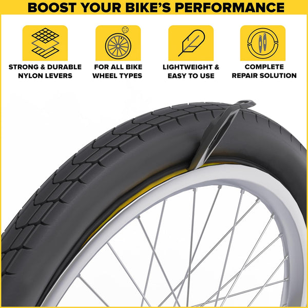 Ultraverse 26 x 4.0 Inner Tube Set with Schrader Valve - Ideal for Mountain Bikes & E-Bikes with 26-Inch Fat Tires - Durable & Reliable Performance- 2 Pack with tire levers - TRIPPER ELECTRIC BIKES