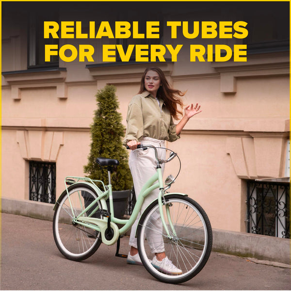 Ultraverse Bike Inner Tube for 26, 27.5 X 1.75/1.95/2.10/2.125 inch Bicycle tire Sizes with Presta Valve - Rubber Tubes for Mountain and Trail, Cruisers, MTB, and All Terrain Bikes – Set of 2