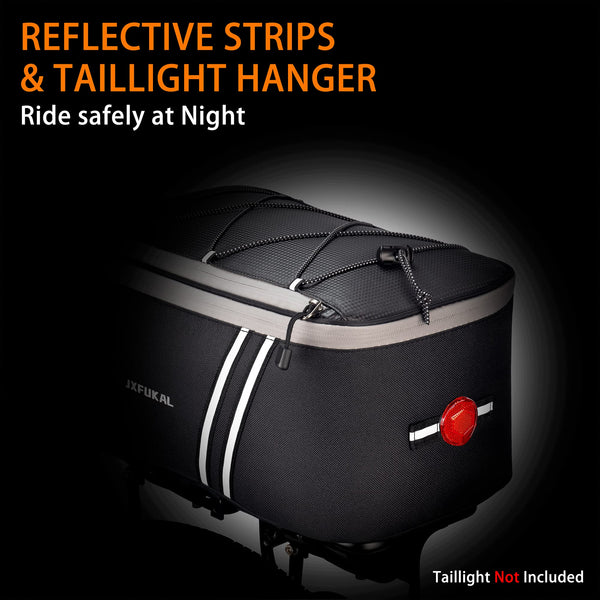 Waterproof Rear Bike Rack Bag with Rain Cover.