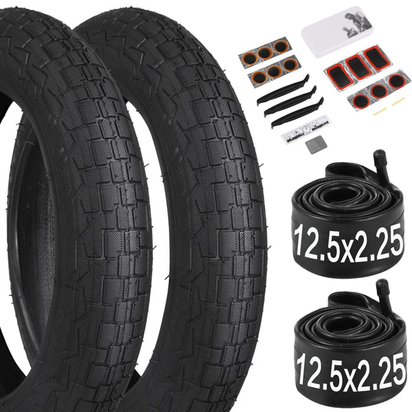 yeesport 12 1/2 x 2 1/4 Tire, 2 Pack 12.5" Kid Bike Tire & 12.5x2.25 Inner Tubes, 12.5" Heavy Duty Bike Tubes Schrader Valve,12 ½X2 ¼ Electric Scooter Tires MTB Tires
