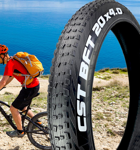 20x4.0 Fat Bike Tire, Replacement Bike Tires with Tube, Foldable Snow Bicycle Tires Kit, High-Performance Puncture Resistant Fat Tire for E-Bikes Mountain Bikes, Bike Tire for Street or Trail Riding