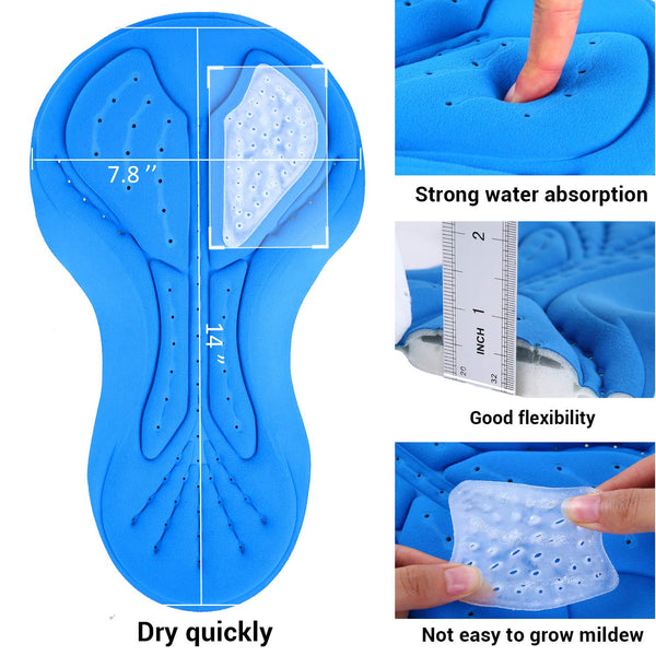 Sportneer Bike Shorts for Men- 4D Silicone Cushion Padding Lightweight Breathable and Moisture Absorbent for Cycling