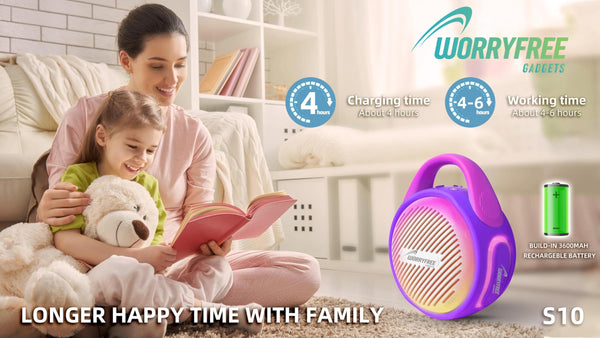 20W Portable Wireless Bluetooth Speaker with Two Microphones Mini Karaoke (Purple)