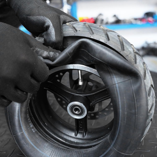 2 Pack of 10x2.50 10" Inner Tube Thickened with Repair Kit for 10 Inch Smart Electric Scooter fit 36v 48v 400w 500w 800w Hub Motor 90° TR87 Angled Stem, NOT 2.50-10