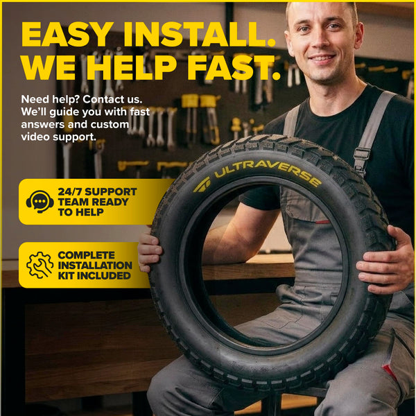 ULTRAVERSE 20x4 E-Bike Fat Tire - Robust, High-Performance 20inch Fat Tyre for MTB and Ebikes, Durable All-Terrain Directional Tread, Superior Density for Street & Trail Adventures-2 Unit