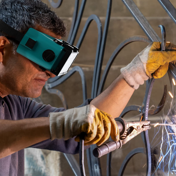 Welding Goggles Auto Darkening Flip Up, Solar Powered Welding Glasses for MIG TIG Arc Gas Torch Cutting, DIN 8-12 Shade