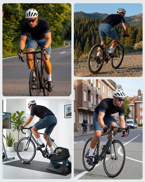 Sportneer Padded Bike Shorts for Men - 4D Padding Mens Bicycle Cycling Biking Clothing Shorts, Breathable and Absorbent