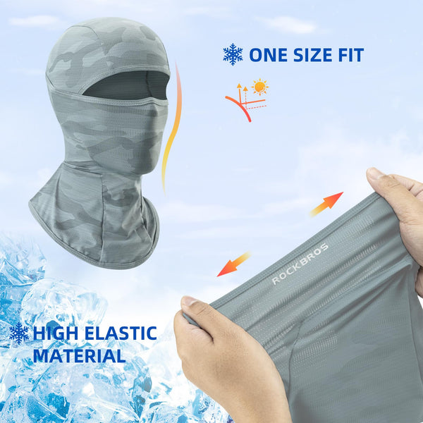 ROCKBROS Balaclava Face Mask for Men Women, Cooling & Breathable Summer Mask,UV Sun Protection for Cycling，Running
