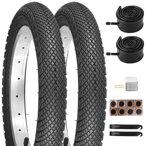 2 PCS 14/16/18x2.125" Bike Tires and Tubes, 14 Inch Bicycle Tires 57-305/16x2.125 Inch Bike Tire 57-355/18 x 2.125 Inch Bicycle Tire and Tube Combo